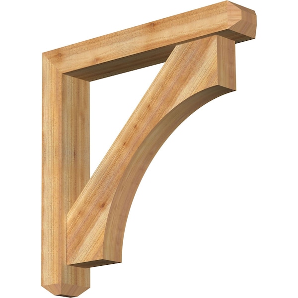 Ekena Millwork Westlake Craftsman Rough Sawn Bracket w/ Offset Brace, Western Red Cedar, 6"W x 36"D x 36"H BKT0604X36X36WTL04RWR - main